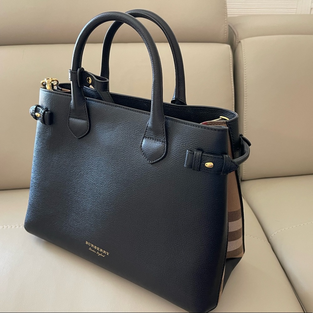 Burberry Medium Banner House Check Derby Tote